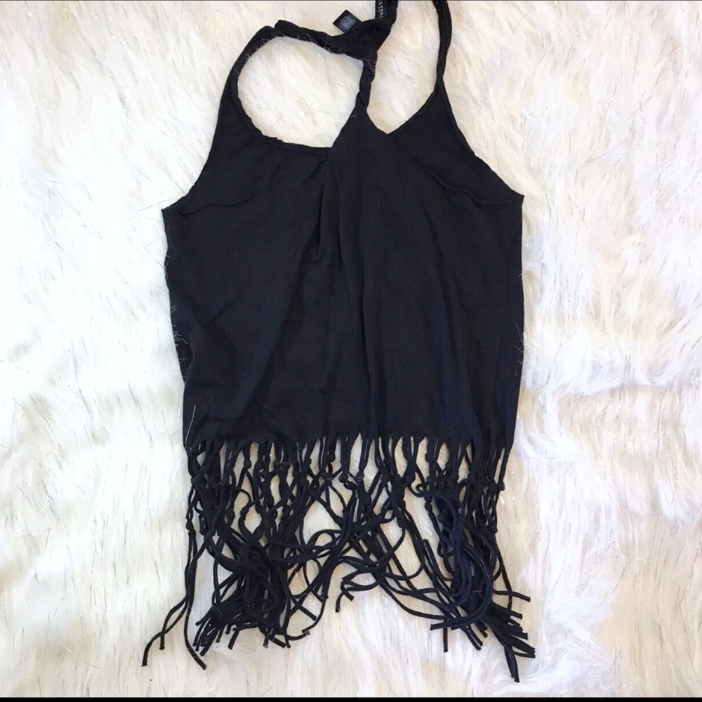 Full Tilt Twist Back Tank Top Fringe Beach Life - Picture 3 of 3